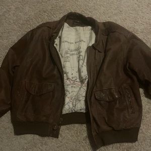 Men’s 2x Men’s Brown Leather Jacket Vintage